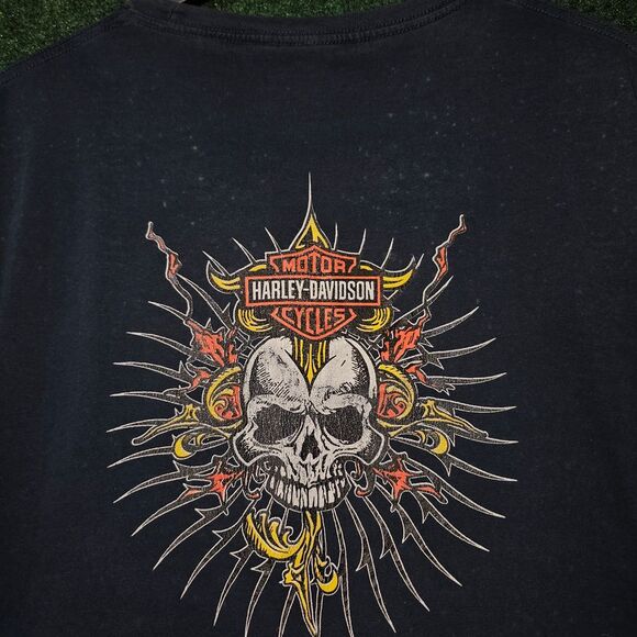 Harley Davidson Mexico Yucatsn Puerto Progreso Skull y2k Biker Motorcycle - Picture 4 of 6